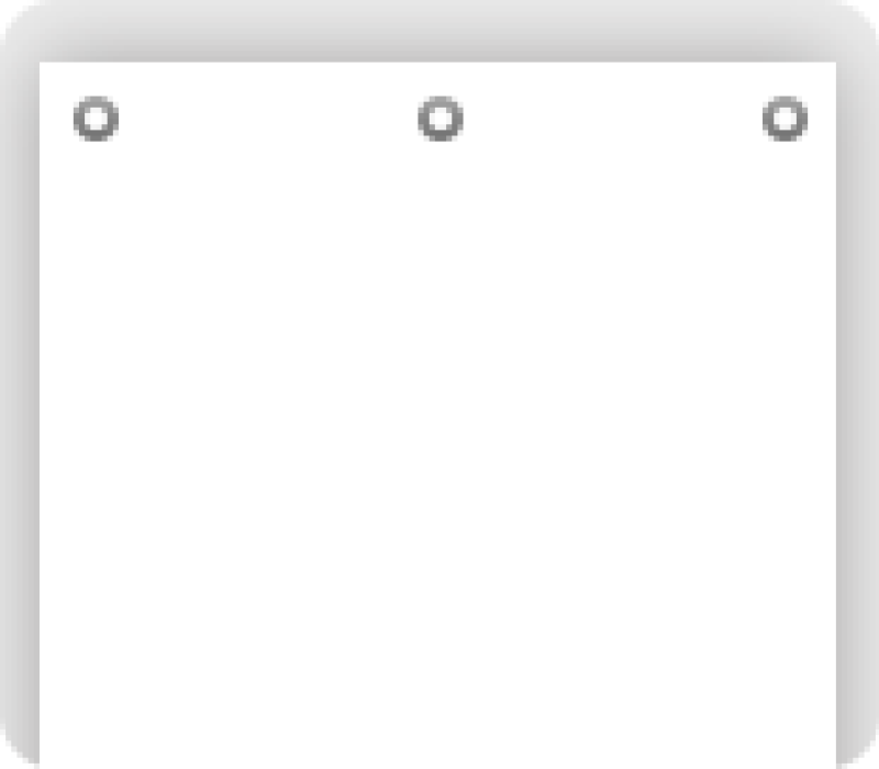3 eyelets at top only