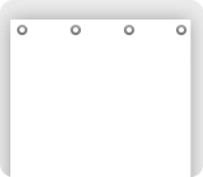 4 eyelets at top only